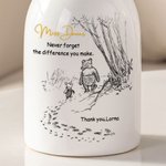 Personalized Classic Winnie the Pooh Ceramic Vase with Name and Text Home Decor Appreciation Christmas Gift for Teacher