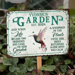 Personalized Retro Floral Insect Animal Art Classic Metal Garden Sign Birthday Housewarming Gift for Women Men Gardening Lovers