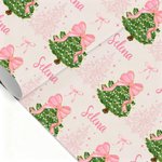 Personalisierte Coquette Bogen rosa Weihnachtsbaum Geschenkpapier mit Namen Geschenk Dekoration Weihnachten Party Favors für Mädchen