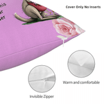 Personalized Cute Animal Parent-Child Soft Throw Pillow Cover with Title and Text Home Decor Christmas Birthday Gift for Family Friends