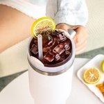 Personalized Coffee Cola Orange Juice Cat Cup Top Cover for Stanley with Name Birthday Christmas Gift for Cat Lover Owner