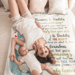 Coperta morbida personalizzata a forma di foglia di elefante con nome e titolo Decorazione per l'asilo nido Festa della mamma Regalo per la festa del bambino per i neonati Mamma Nuovi Nonni