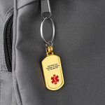 Personalisierte Identifikation medizinisches Alarmsymbol ID Tag Schlüsselanhänger mit persönlichen Informationen Notfall Überleben Geburtstag Geschenk für Freunde Familie