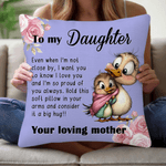 Personalized Cute Animal Parent-Child Soft Throw Pillow Cover with Title and Text Home Decor Christmas Birthday Gift for Family Friends