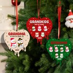 Personalized 1-8 Cute Snowmen Snowflake Wooden Ornament Fridge Magnet with Name and Text Home Decor Christmas Gift for Family Friends