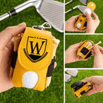 Personalized Multicolor PU Leather Monogrammed Golf Ball Tee Holder Bag with Initial and Name Sport Accessories Birthday Gift for Golf Players Lovers