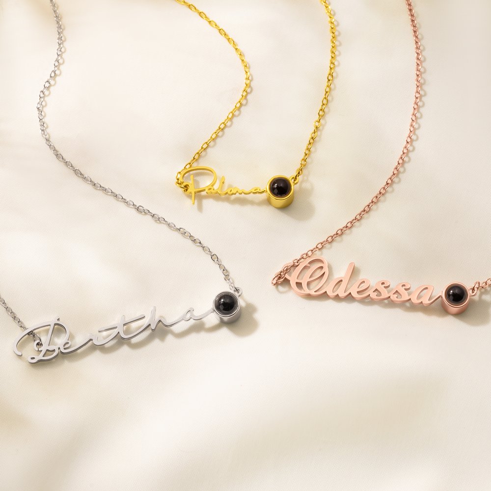 Bracciale Personalizzato Con Proiezione Di Foto - Regalo Festa Della Mamma E Compleanno - Corda Intrecciata