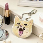 Personalised Embroidered Pet Face Photo Design Bag Tag Keychain Cute Accessory Birthday Christmas Gift for Pet Owners Lovers