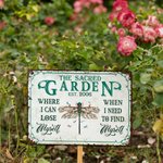 Personalized Retro Floral Insect Animal Art Classic Metal Garden Sign Birthday Housewarming Gift for Women Men Gardening Lovers