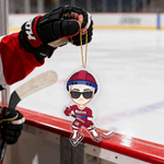 Henkilökohtainen Jääkiekko Urheilu Cartoon Character Akryyli Ornamentti nimi ja numero Home Tree Decor joululahja Jääkiekko pelaaja