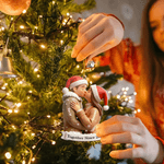 Personalized Kissing Couple Christmas Acrylic Ornament with Names and Date Home Tree Decor Christmas Gift for Couple