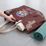 Personalised Watercolour Lotus Multicolour Large Capacity Yoga Mat Bag with Name Yoga Accessory Birthday Christmas Gift for Yoga Lovers