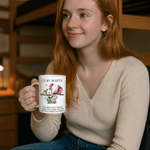 Personalised Parent-Child Cartoon Animals 11 oz 15 oz Ceramic Coffee Mug with Names and Text Daily Use Birthday Gift for Daughter Girl