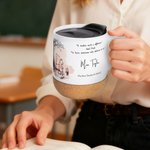 Personalized Classic Winnie the Pooh 13 oz Ceramic Coffee Mug with Cork Bottom and Title & Surname Teacher's Day Birthday Gift for Teacher