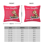 Personalized Cute Animal Parent-Child Soft Throw Pillow Cover with Title and Text Home Decor Christmas Birthday Gift for Family Friends