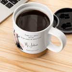 Personalized Classic Winnie the Pooh 13 oz Ceramic Coffee Mug with Cork Bottom and Title & Surname Teacher's Day Birthday Gift for Teacher