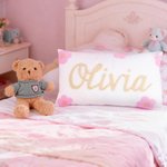 Personalized Punch Needle Daisy Name Throw Pillow Cover Nursery Decor Baby Shower Birthday Gift for Kids