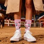 Personalised Funny 1-3 Face Photos Christmas Hat Comfortable Mid-Calf Socks Daily Use Christmas Gift for Couples Family Pet Owners