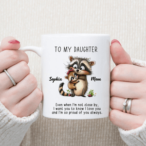 Personalized Parent-Child Cartoon Animals 11 oz 15 oz Ceramic Coffee Mug with Names and Text Daily Use Birthday Gift for Daughter Girl