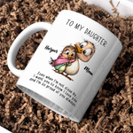 Personalised Parent-Child Cartoon Animals 11 oz 15 oz Ceramic Coffee Mug with Names and Text Daily Use Birthday Gift for Daughter Girl