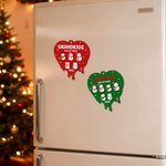 Personalized 1-8 Cute Snowmen Snowflake Wooden Ornament Fridge Magnet with Name and Text Home Decor Christmas Gift for Family Friends