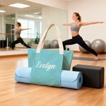 Personalised Name Multicolour Large Capacity Yoga Mat Bag Outdoor Fitness Activities Accessory Birthday Gift for Women Yoga Lovers