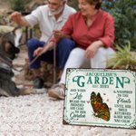 Personalized Retro Floral Insect Animal Art Classic Metal Garden Sign Birthday Housewarming Gift for Women Men Gardening Lovers