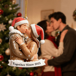 Personalized Kissing Couple Christmas Acrylic Ornament with Names and Date Home Tree Decor Christmas Gift for Couple