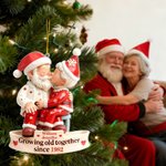 Personalized Santa Couple Acrylic Christmas Ornament with Name and Year Tree Decor Housewarming Christmas Gift for Grandparents