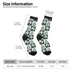 Personalised Badminton Volleyball Sport Check Soft Breathable Crew Mid-Calf Socks with Name Birthday Anniversary Gift for Sport Lovers