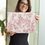 Personalized Toile De Jouy Design Pad Case Protective Cover for iPad with Initial Daily Use Christmas Birthday Gift for Family Friends