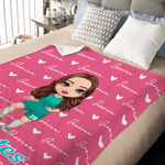 Gepersonaliseerde Hart Cartoon Voetbal Character Soft Throw Deken met Naam en Nummer Game Day Team Gift voor Voetballer Lover