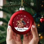 Personalised Christmas Photo Ball Ornament with Name Home Tree Decor Christmas Gift for Family Friends Pet Owners
