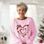 Personalised Heart Design Family T-shirt Sweatshirt with Kid‘s Names Christmas Mother's Day Birthday Gift for Mom Grandma Kid