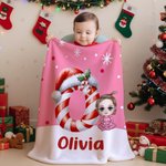 Tutti i tuoi cari vicini con un abbraccio - Coperta morbida personalizzata con nome e personaggio animato