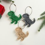 Personalised 3D-Printed Dinosaur Multicolor Hanging Ornament with Name Christmas Birthday Gift for Kids