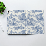 Personalized Toile De Jouy Design Pad Case Protective Cover for iPad with Initial Daily Use Christmas Birthday Gift for Family Friends