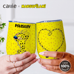Personalized Cartoon Long-Tailed Leopard Marsupilami 12 oz Wine Tumbler with Name Birthday  Christmas Gift for Kids Friends | Callie × Marsupilami®