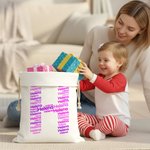 Nube de palabras personalizada con iniciales Bolsa de regalo grande con cordón y nombre Uso diario Vacaciones Navidad Regalo para la familia Amigos
