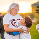 Personalised Heart Design Family T-shirt Sweatshirt with Kid‘s Names Christmas Mother's Day Birthday Gift for Mom Grandma Kid