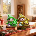 Ornamento natalizio personalizzato con nome pupazzo di neve multicolore regalo di Natale per amici e familiari