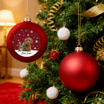 Personalised Christmas Photo Ball Ornament with Name Home Tree Decor Christmas Gift for Family Friends Pet Owners