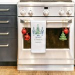 Personalised Nutcracker Chinoiserie Christmas Tree Kitchen Towel with Name Kitchen Decor Christmas Gift for Family Friend