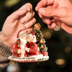 Personalised Christmas Couple Growing Old Together Acrylic Ornament with Names Home Decor Christmas Gift for Grandma Grandpa