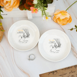 Personalized Classic Winnie the Pooh Ceramic Trinket Jewelry Tray with Name and Heartfelt Message Appreciation Christmas Gift for Mom Teacher