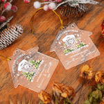 Personalized Christmas Tree with Bow New House Acrylic Ornament with Name and Year Tree Decoration First Christmas Gift for New Home Newlyweds