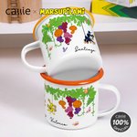 Multicolor Cute Long Tailed Marsupilami 12 oz Enamel Mug with Name Daily Use Outdoor Activities Birthday Gift for Kids | Callie × Marsupilami®