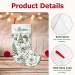 Personalized Toile De Jouy Santa Claus Reindeer Nutcracker Christmas Stocking with Name Home Decor Christmas Gift for Kids Family Friends