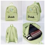 Personalized Multicolor Cute Cartoon Subject Animals Multi-Compartment Kid Backpack with Name Back to School Birthday Gift for Boys Girls