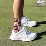 Personalised Badminton Volleyball Sport Check Soft Breathable Crew Mid-Calf Socks with Name Birthday Anniversary Gift for Sport Lovers